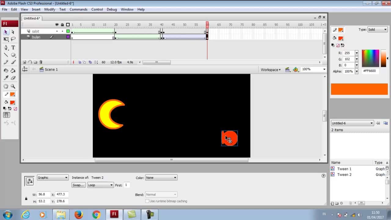 cara membuat animasi di adobe flash cs6