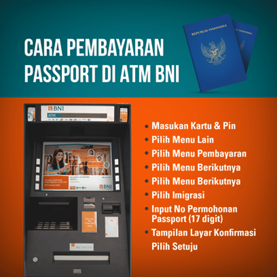 pembayaran paspor via atm bni